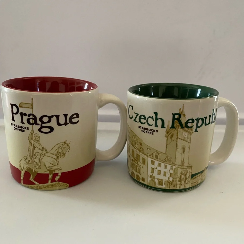 STARBUCKS 3oz DEMITASSE GLOBAL ICON‎ CITY DEMI MINI MUG Prague Czech Republic